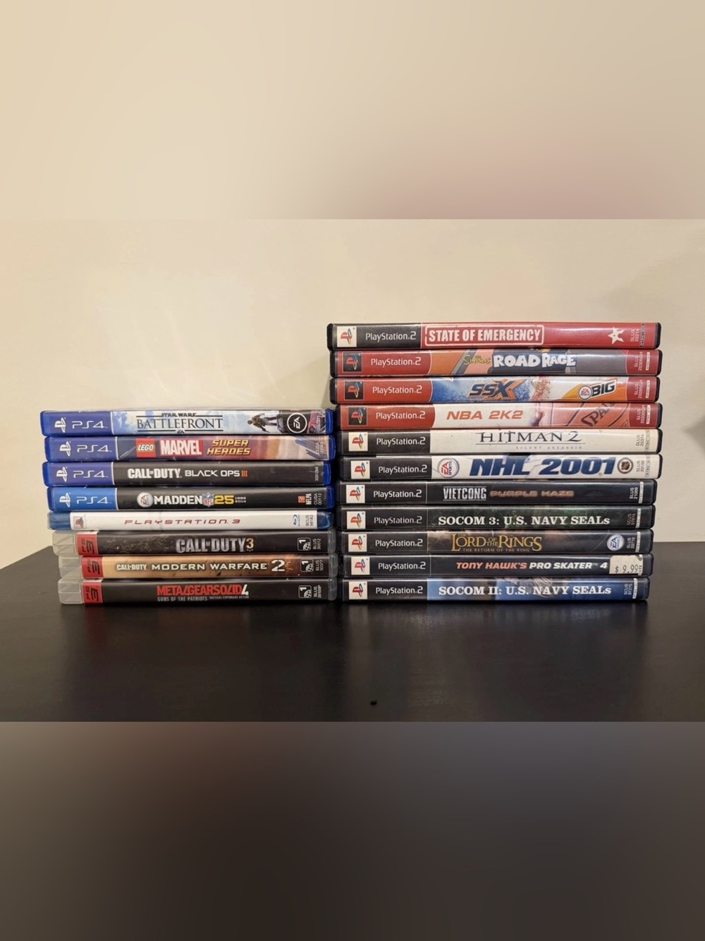 19 Game Lot PS2 PS3 PS4 Simpsons COD Metal Gear LEGO Tony Hawk PlayStation